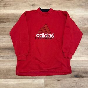 Vintage 80s Adidas Equipment sweatshirt Red Men’s Large